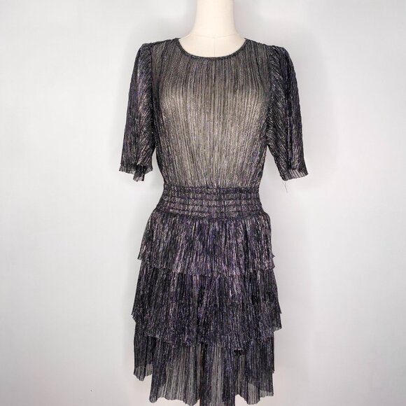 Sugar Lips - Silver Glitter Tiered Dress - Picture 4 of 8